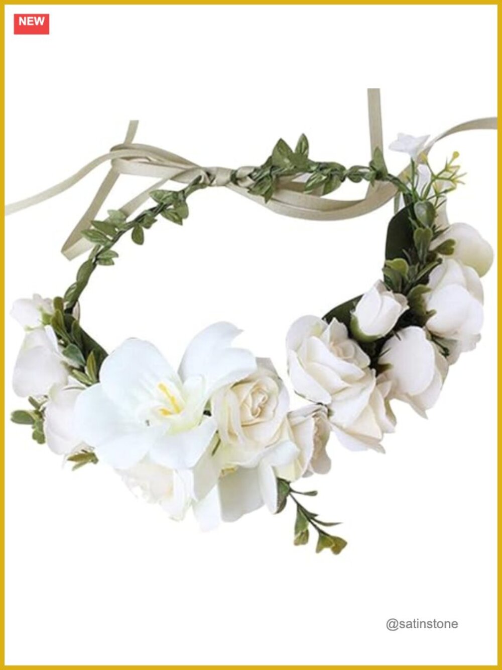 Handmade Adjustable Flower Wreath Headband Halo Floral Crown Garland